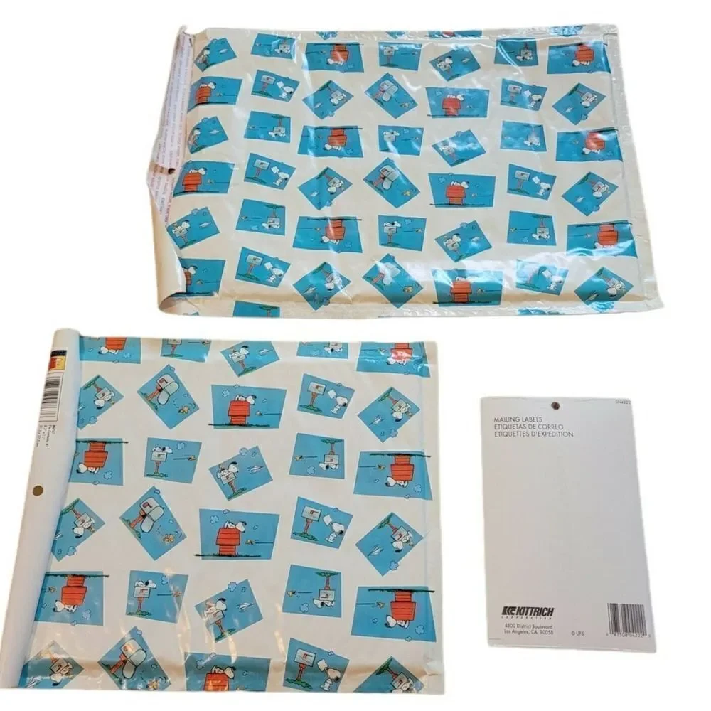 Peanuts Snoopy Woodstock Mailing Packaging Supplies Bubble Envelopes NOS